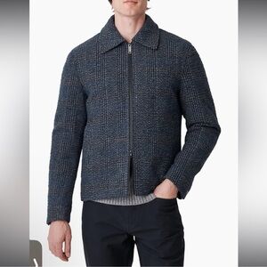 Rodd‎ & Gunn Livingston Wool Blend Tweed Blouson Jacket in Bluestone Size Med